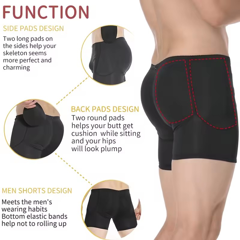Men Padded Hip Enhancer Booty  - огляд і ціна Boyshort Underwear